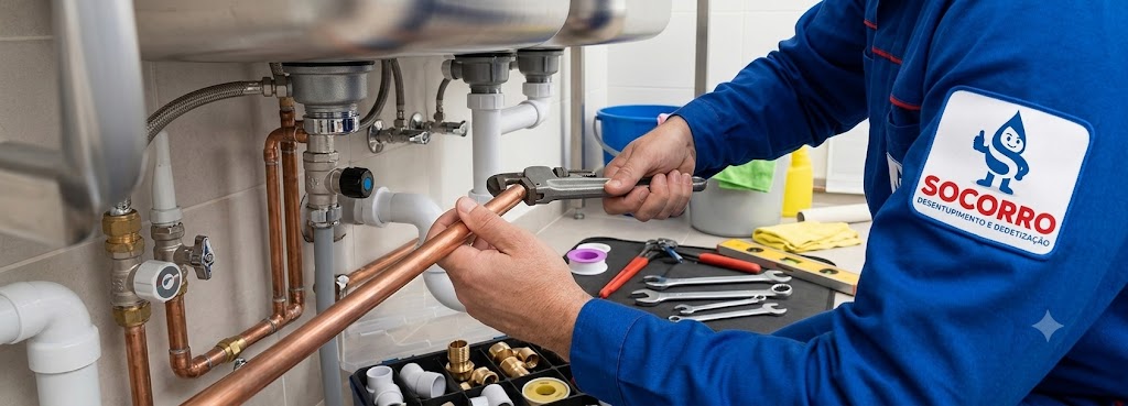 Profissional realizando Serviços de Hidráulica em Chapecó